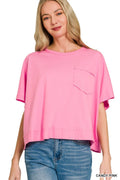 Pink Seam Boxy Top