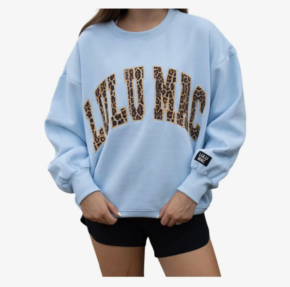 PREORDER Blue/Leopard LULU MAC Sweatshirt